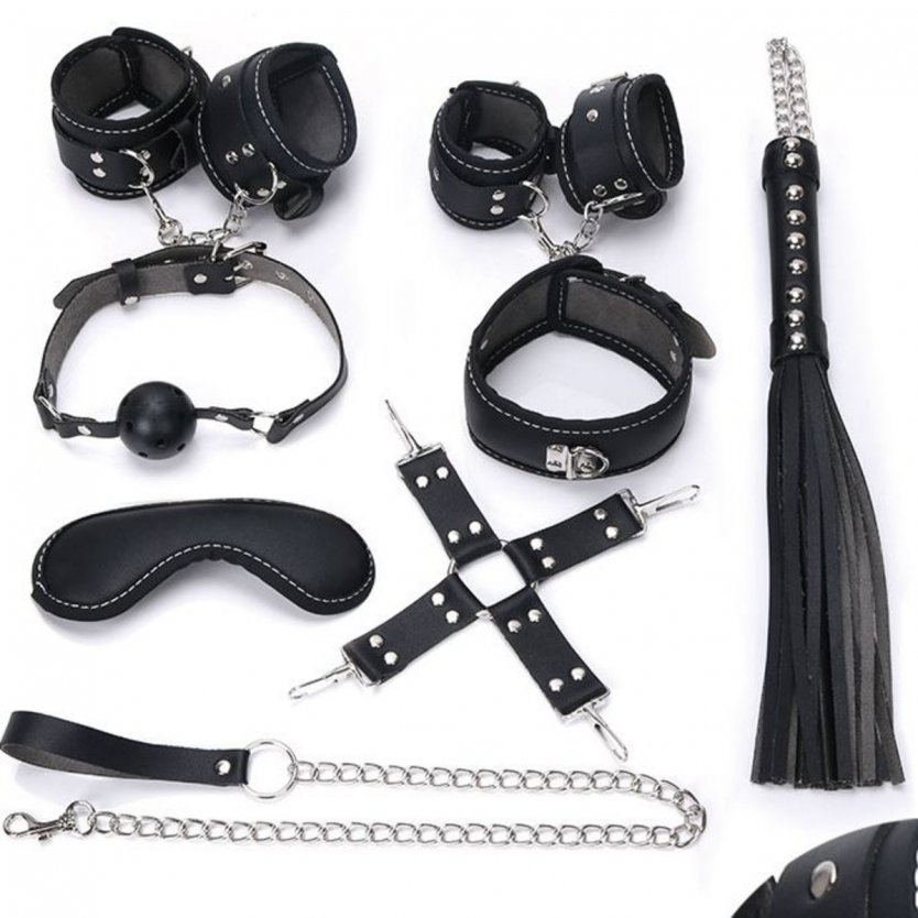 Bdsm Арсенал набор фиксаторов: наручники, поножи, ошейник 53014