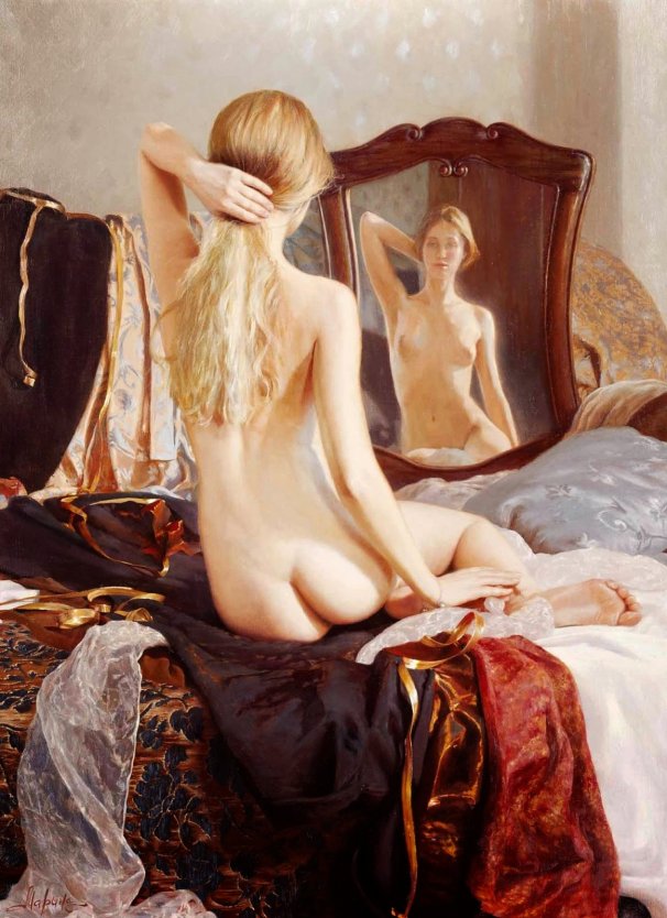 Русская красавица Марина голая на озере