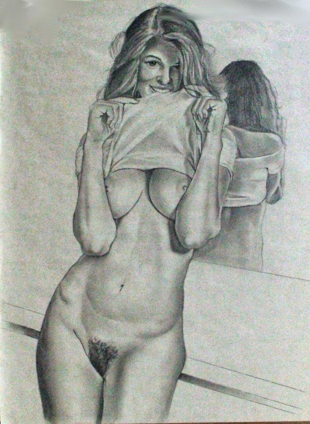 Странные рисунки карандашом ню