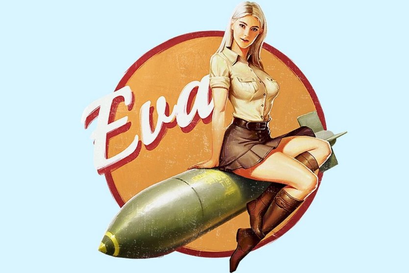 Наклейка ева Элфи вар Тандер