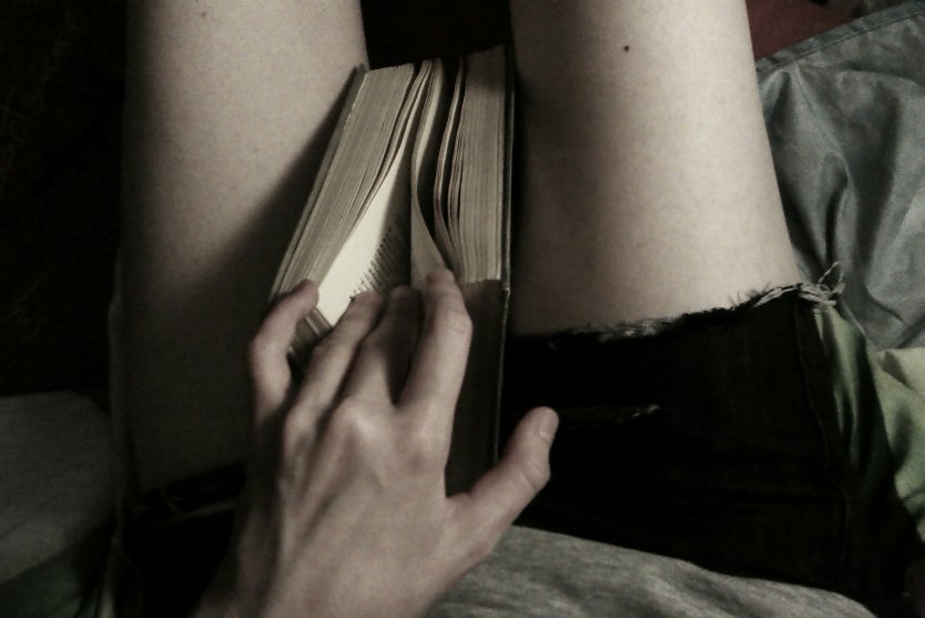 Книга между ног