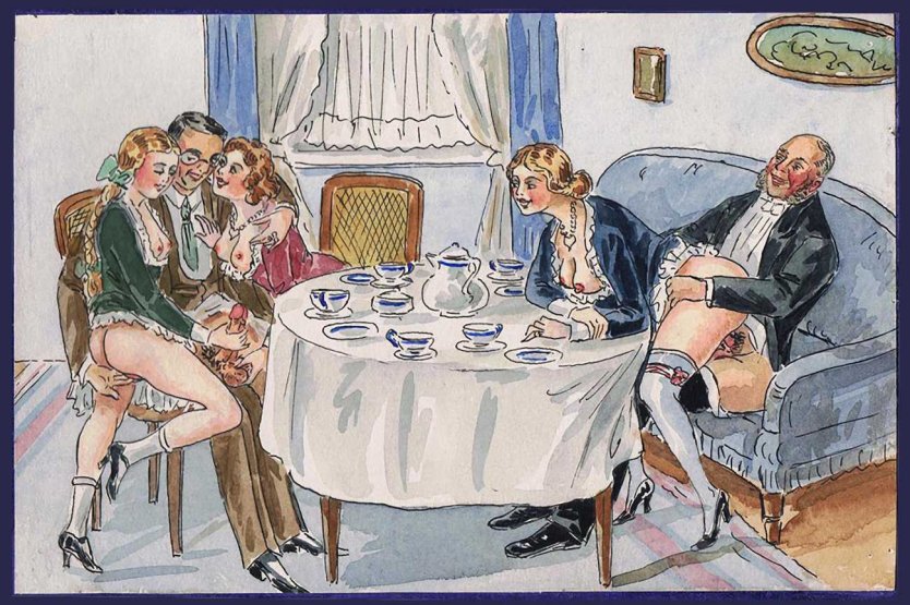 Эротические рисунки ретро