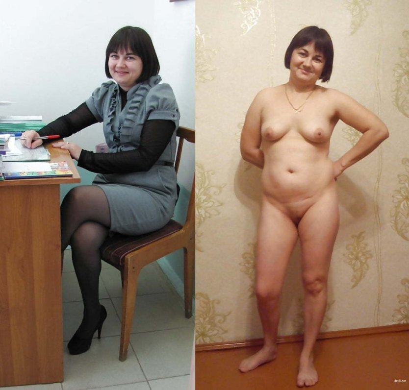 Одетые и раздетые зрелые девушки